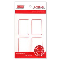 Bluemato 方形標籤貼紙 11 10入, 紅色, 8個