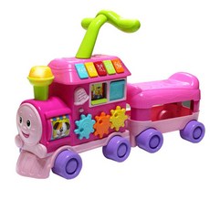 윈펀 3in1 배우는 기차 붕붕카, PINK, 1개