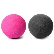 룸드 넌슬립 라크로스볼 마사지볼 2p, 핑크, 블랙