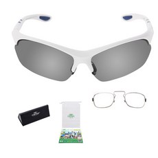 그린아이즈 2017 보기 실버하프미러 편광렌즈, 렌즈(실버스모그미러), 프레임(화이트), 1개