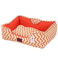 REDPUPPY 瑞典扣環寵物方形坐墊, 橘色