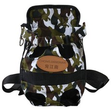 블럭마트 애견 고양이 트임 앞가방 백팩, 브라운얼룩, 1개