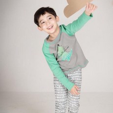 삐삐롱 남아용 리치디노 9부 20수 데일리 실내복 세트