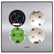 bello 待機電源自動關閉 3 孔插座銀色, 1個