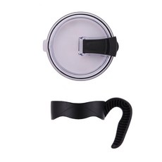 TUMS 真空隨行杯+專屬手柄+防水蓋, 黑色, 透明, 1套