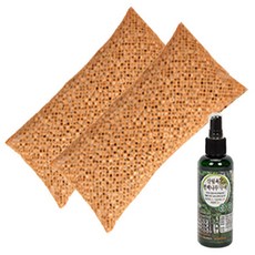 HINOKI ART 扁柏木屑網紗枕頭 方塊木屑 2入 + 扁柏樹液 100ml