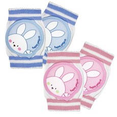 마이래빗 유아용 토끼 무릎보호대 분홍 2p + 하늘 2p, 혼합 색상, 1세트