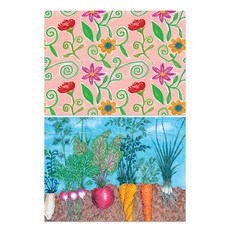Roem Design 矽膠餐墊 花園 + 菜園, 混合顏色, 385 x 285 mm, 1個