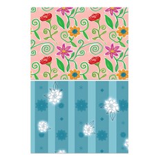 羅恩設計 矽膠餐墊 花園 + 白玫瑰, 混合顏色, 385 x 285 mm, 2個