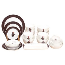 엘케이메이드 본차이나 커피와 아이들 쿠키 6인 홈세트, 1세트