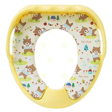 마이래빗 베니베어 손잡이형 유아변기커버, 옐로우