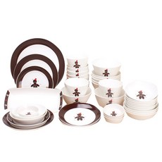 LKmade 8人份薑餅人印花餐具組