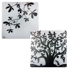 라쉘프 플레이트 테이블 매트 트위그 + 트리, 블랙, 38 x 38 cm