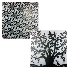 라쉘프 플레이트 테이블 매트 폴카 + 트리, 블랙, 38 x 38 cm, 1개