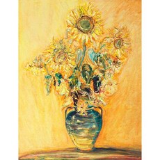 케이엠엘리 3D 보석십자수 DIY 세트 명화 해바라기 50 x 65 cm, 혼합 색상, 1세트