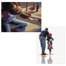 BANHAJIO DIY Masterpiece Drawing 2 Sets Beautiful Melody +父親的愛, 混色