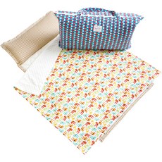 코니아일랜드 사과라벨 극세사 어린이집 낮잠이불세트 + 베개솜 마이크로화이바 + 방수가방 랜덤 발송, 사슴