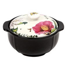 로얄에식스 대장미 내열냄비 4호, 19cm, 블랙, 1개