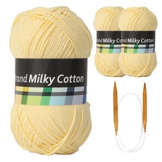 MiLK Cotton 星紋圍巾DIY套組 針織線3球+棒針3.5mm, 5個雞蛋, 1套