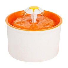 aryko 花朵造型寵物自動噴泉飲水機, 橘子, 1個