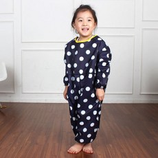 dot RECORD 孩童圓點防汙衣 拉鍊款, 海軍藍