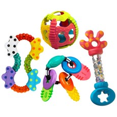 playgro 培高 手搖鈴固齒器禮盒 4款, 無奶嘴, 混色, 1組