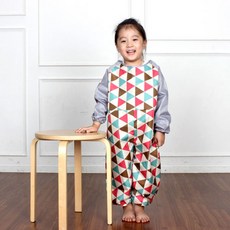 dot RECORD 孩童三角拼色防汙衣 拉鍊款, 粉色