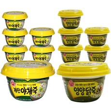 OTTOGI 不倒翁 即食蔬菜雞蛋粥 285g 6入+即食營養雞絲粥 285g 6入, 1組