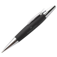 FABER-CASTELL 輝柏 Twist旋轉原子筆 鉻色, 黑色, 1個