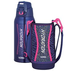 THERMOS 膳魔師 彈蓋式運動水壺, 海軍藍 粉色, 800ml, 1組
