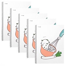 투영디자인 미스터도우 스프링 노트, 화이트, 5개입