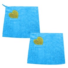 리빙팝 블랙하트 주방오일수건, 블루, 2개입