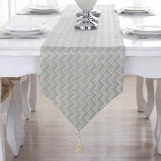 이코디 아메리칸 지그재그 테이블 러너, 골드, 34 x 210 cm, 1개