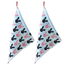 리빙팝 주방 납작수건, 스카이블랙, 2개입