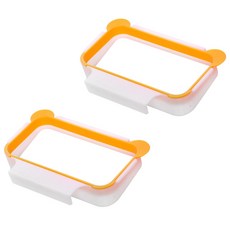 리빙팝 곰돌이형 음식물쓰레기 봉지홀더, 옐로우, 2개입