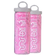 아리코 고양이 & 강아지 흡수 타올 수건, 핑크, 2개