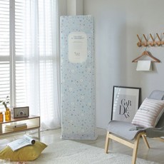 쁘리엘르 블루가든 스판 사각 에어컨커버, 블루