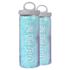 아리코 고양이 & 강아지 흡수 타올 수건, 라이트 블루, 2개