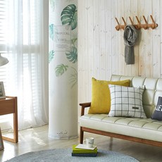 PRIELLE 葉子圖案直立式冷氣圓形防塵罩, 綠色