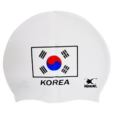 AQUWIN SP TAEGEUKEI 一般用矽膠泳帽, 白色