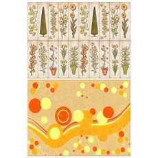 Roem Design 矽膠餐墊 花朵圖案 花園 + 風, 385 x 285 mm, 混合顏色, 2個