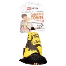 N rit Campack系列便攜式毛巾 3角形款 40*40cm, 黃色, 1入