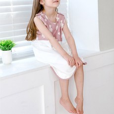 아가똥 여아용 대나무섬유 3중자가드 수면조끼