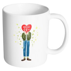 HAND-FACTORY Sweet Boy 真的很喜歡你 馬克杯, 內部白色, 1個