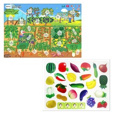 맘스보드 붙였다떼었다 과일과 채소 자석퍼즐, 1개, 26피스, 26피스