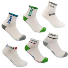 GIGA 男士運動襪短領3p+中領3p, 實木（藍+紅、灰、淺綠）、重木（灰、天藍、淺綠）