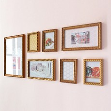 A.MONO 照片牆復古相框 7件組, 金色, 1個