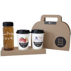 1AM 쥬뗌므 프리미엄 크라프트 with love 보틀 블랜딩차세트 검은뚜껑, 패키지 + 티백세트(테이크아웃잔 2p + 루비 캐모마일 3p + 얼그레이 블라썸 3p) + with love 보틀 스티커 + 트라이탄 보틀 + 즐거운 한가위 패키지 스티커, 1세트