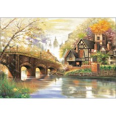 拼圖韓國一個安靜的郊區景觀拼圖 3128, 1000 件, 混色, 1000件