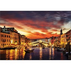 拼圖韓國威尼斯拼圖 3120 與美麗的日落, 1000 件, 混色